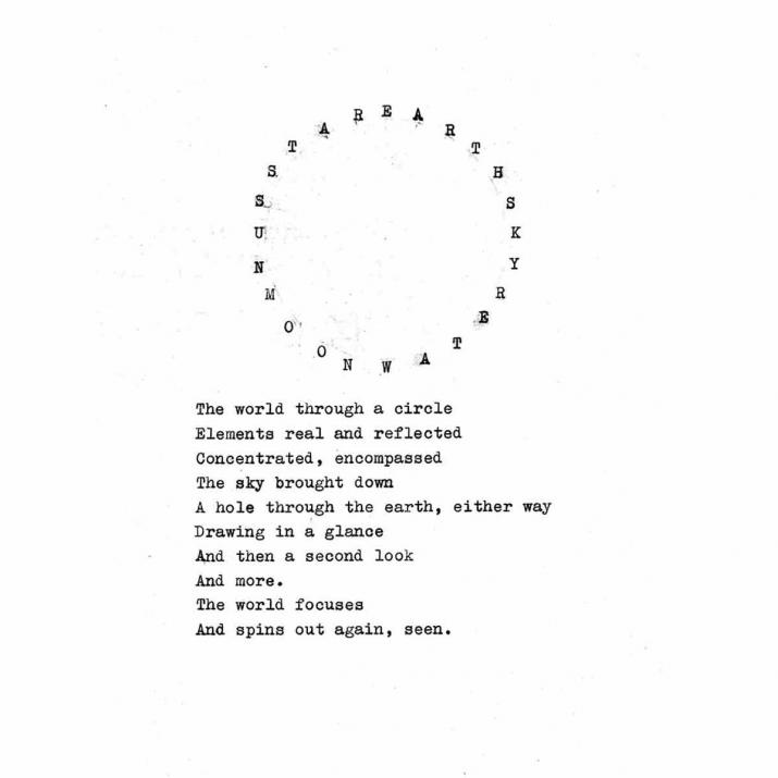 A concrete poem by Holt.