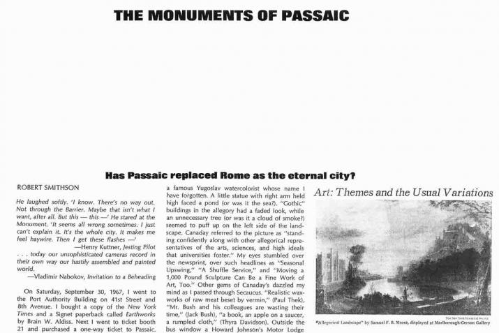 Magazine layout with title on top, text on left, and image on right.  All black and white.