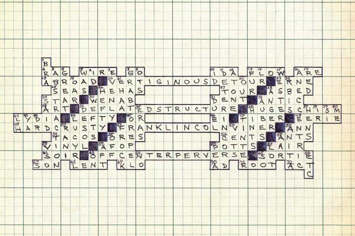 a crossword puzzle on graph paper